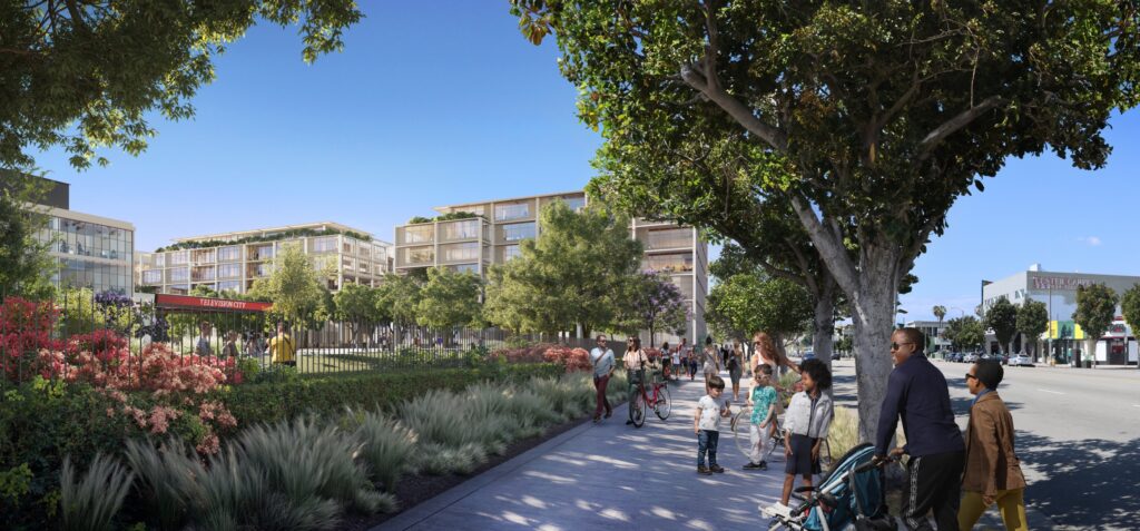TVC Studios - Television City - Modernization Rendering - Public Walkway In Front of TVC Studios Concept